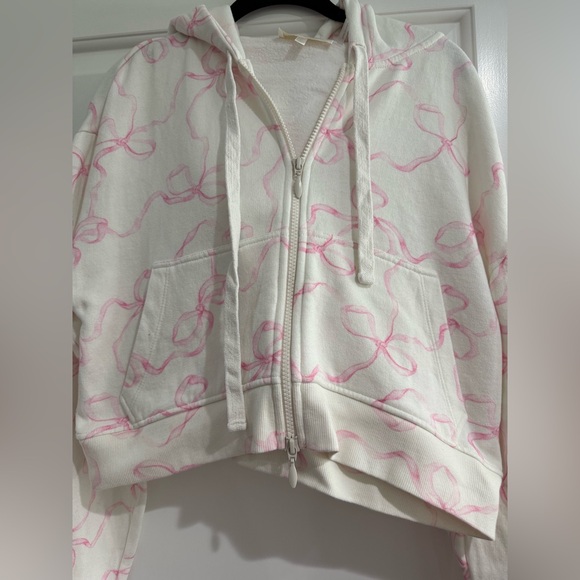 LoveShackFancy Bow Hooded Sweatshirt - Picture 1 of 3